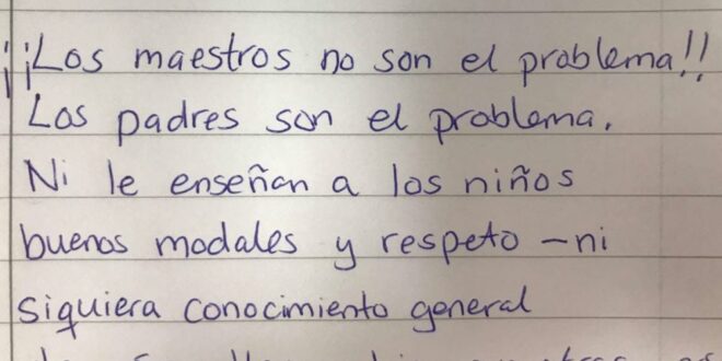 LOS MAESTROS NO SON EL PROBLEMA